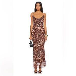 Elegant Leopard Print Maxi Dress